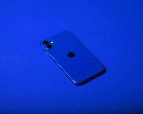 blue iPhone