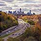 Toronto traffic in autumn