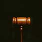 Gavel with black background